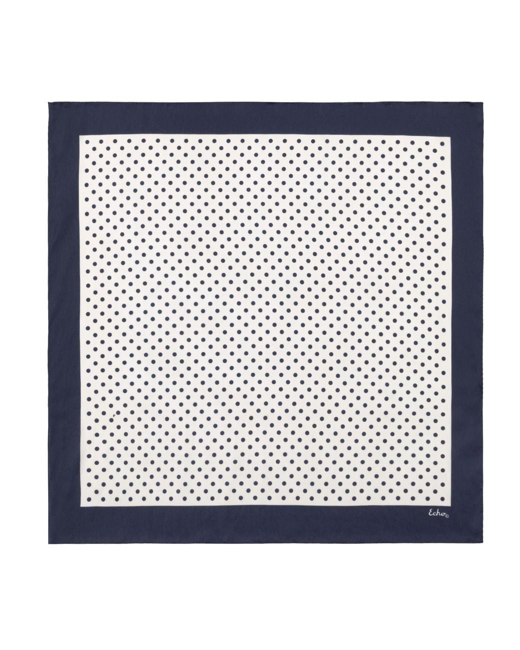 Echo Blue Pin Dot Silk Scarf