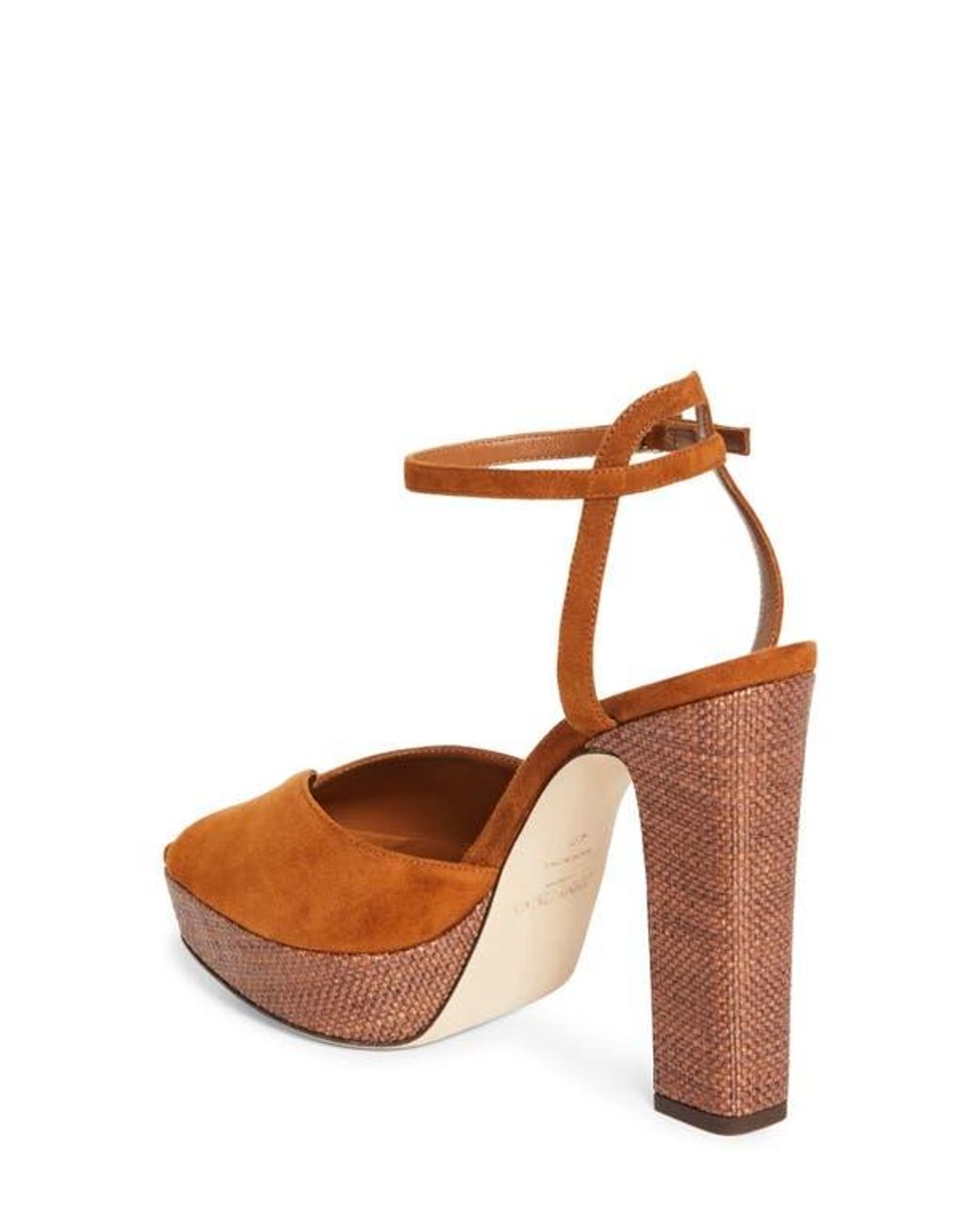 Jimmy Choo Brown Sacaria Ankle Strap Platform Sandal