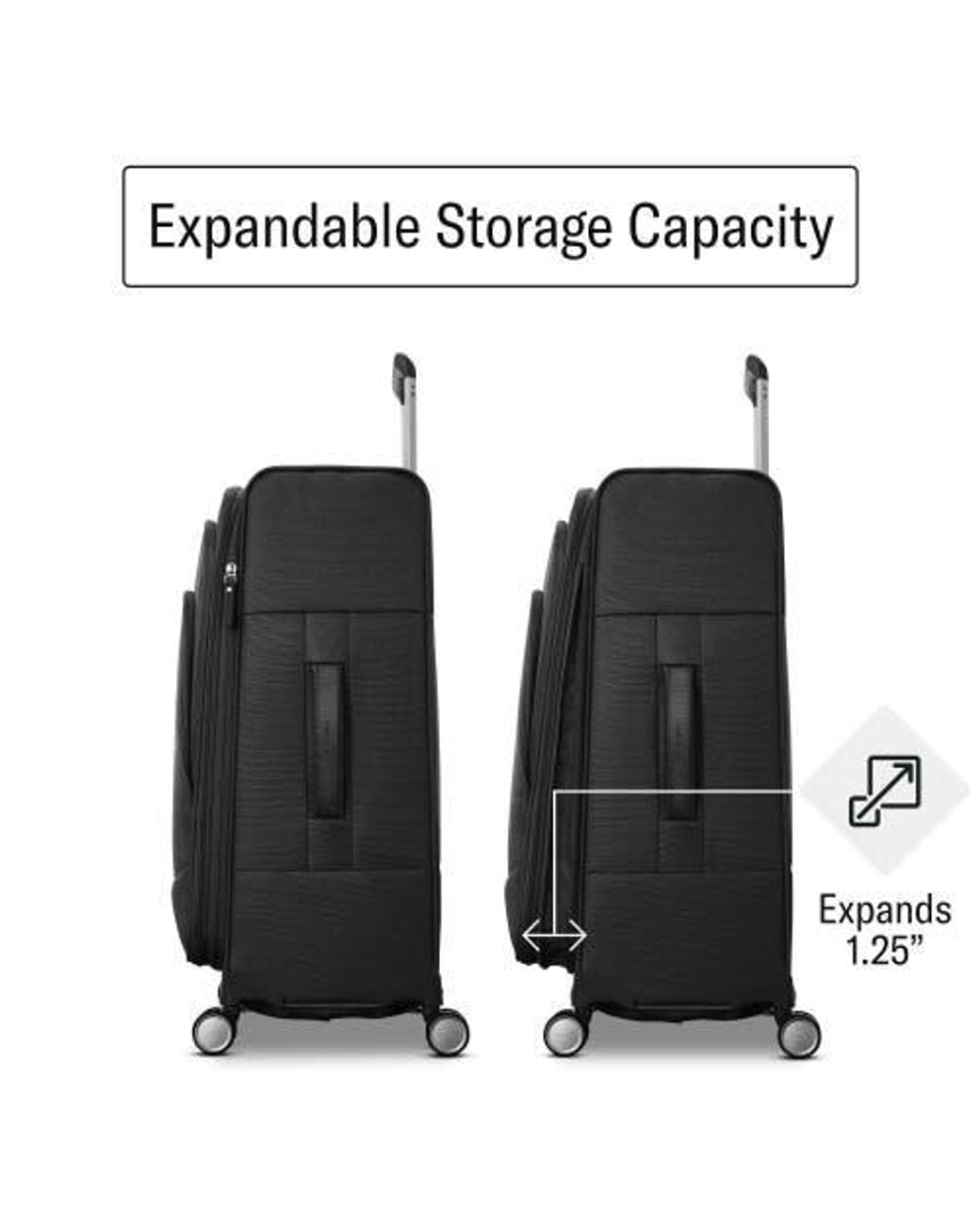 Samsonite Black Uplift Softside Luggage With Spinner Wheels