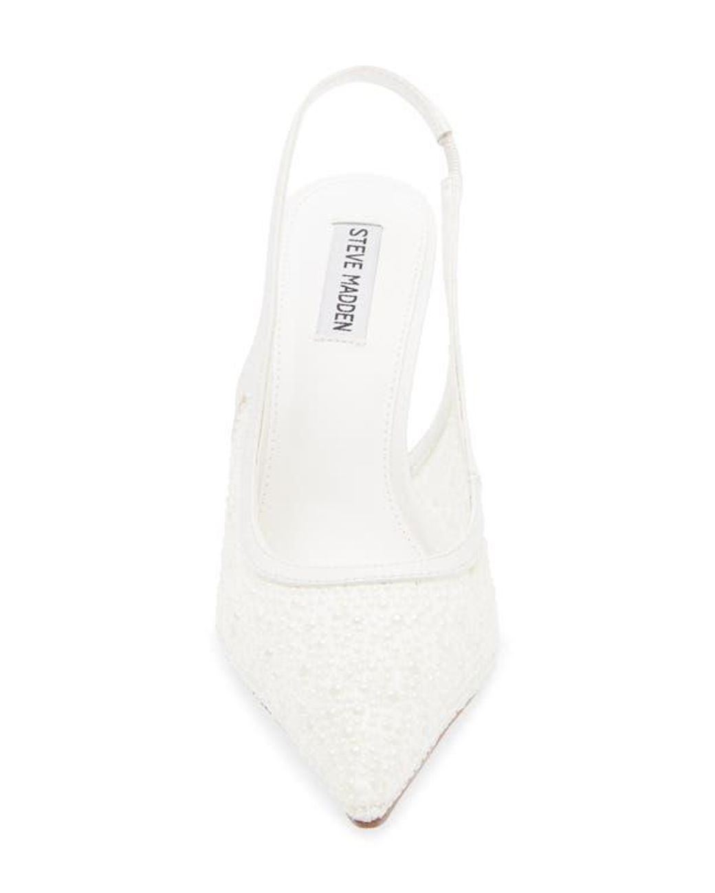 Steve Madden White Reyes Pointed Toe Slingback Pump