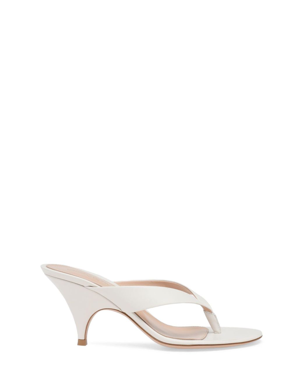 Gianvito Rossi White Sofia Thong Mule