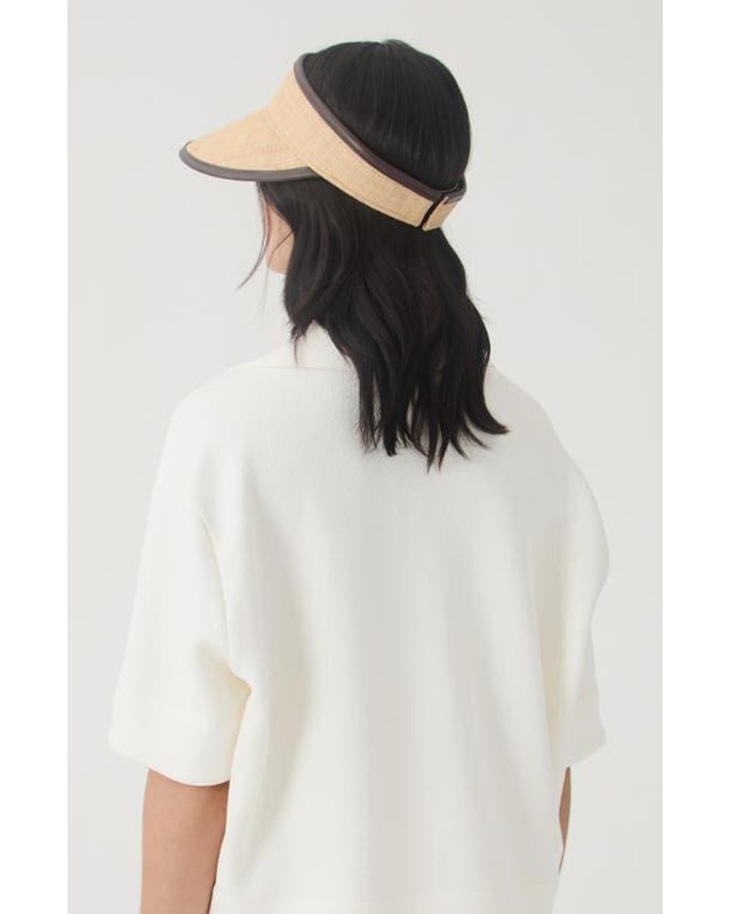 Eugenia Kim Natural Micky Raffia Visor