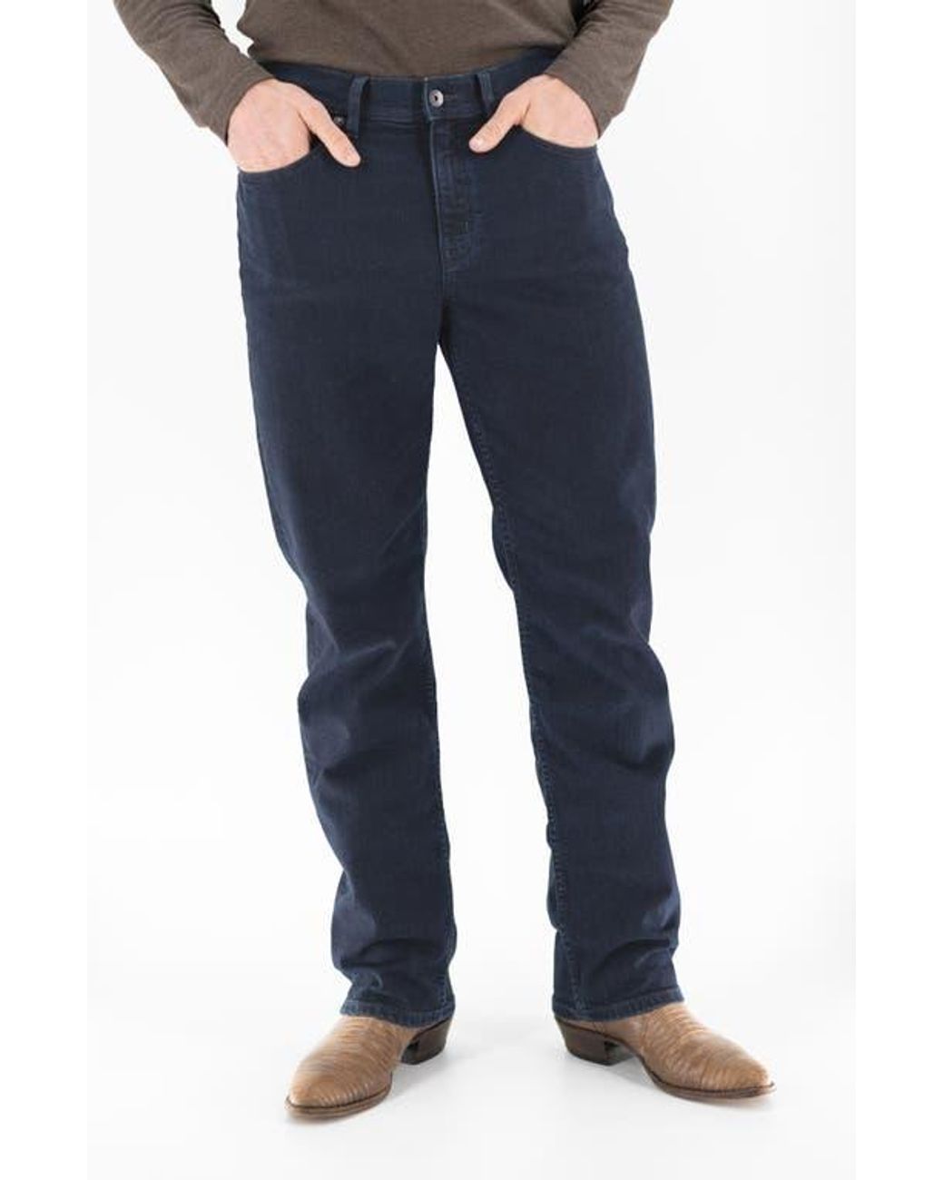 DEVIL-DOG DUNGAREES Blue Bootcut Jeans for men