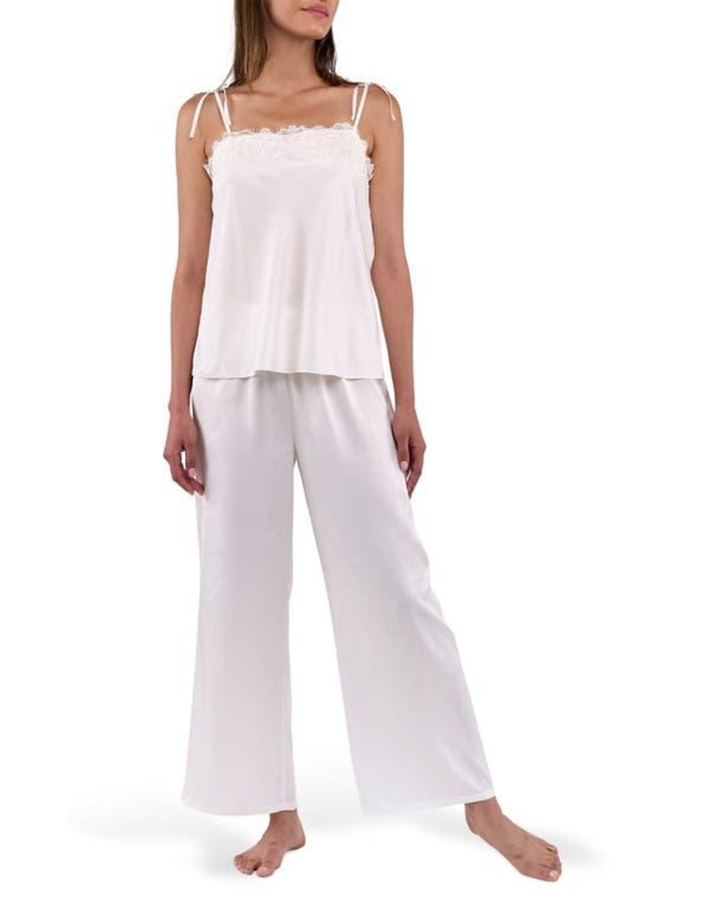 Flora Nikrooz White Celeste Charm Cami Pajamas Set