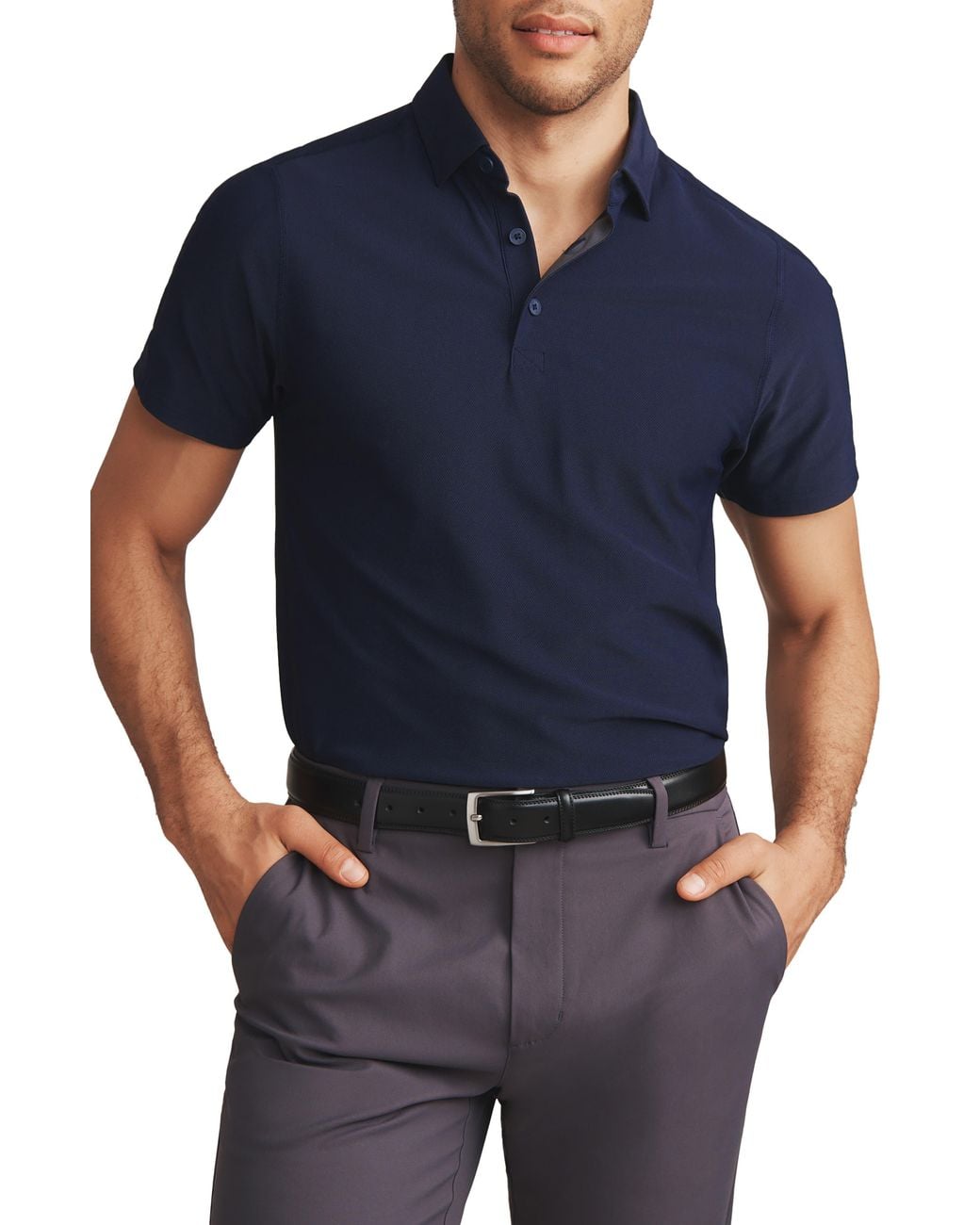 Rhone Blue Regatta Piqué Performance Polo for men