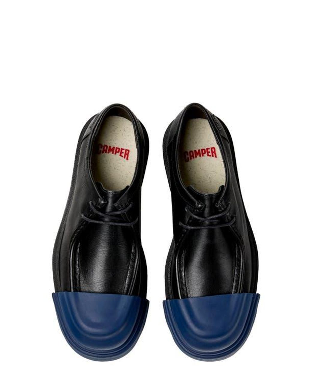 Camper Blue Junction Cap Toe Penny Loafer