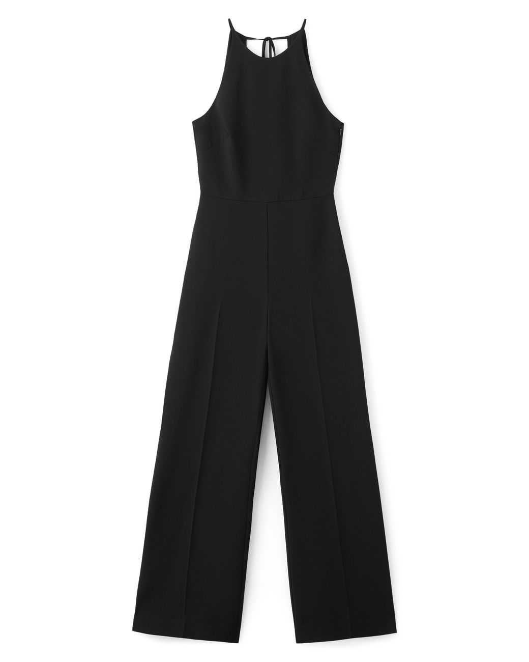 Mango Black Open Back Halter Neck Jumpsuit