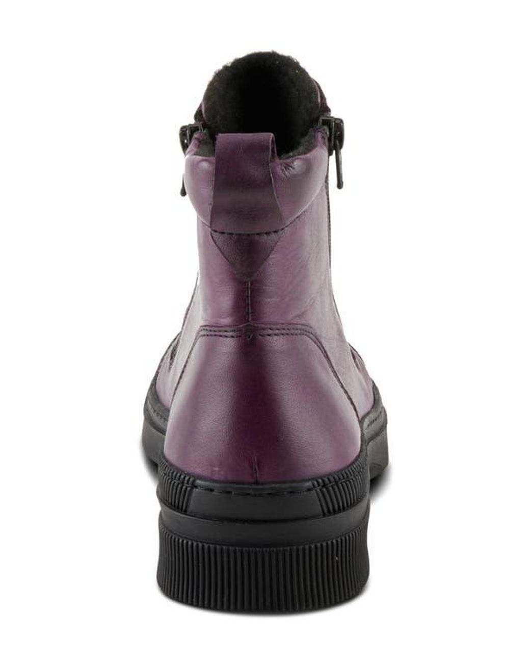 Spring Step Brown Leather Combat Boot