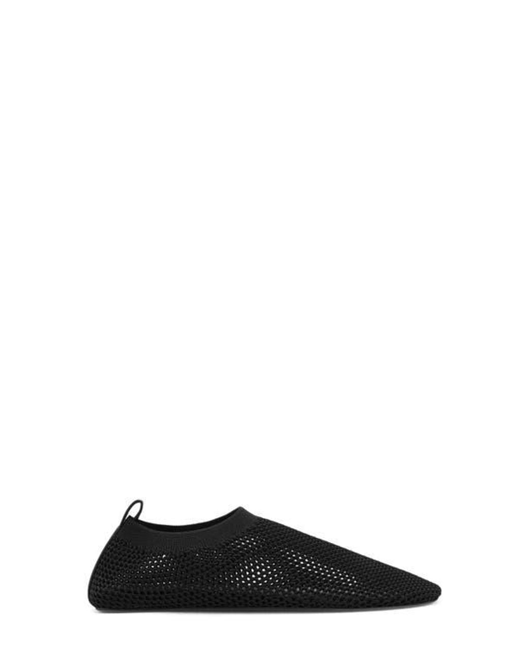 Mango Black Soft Mesh Flat