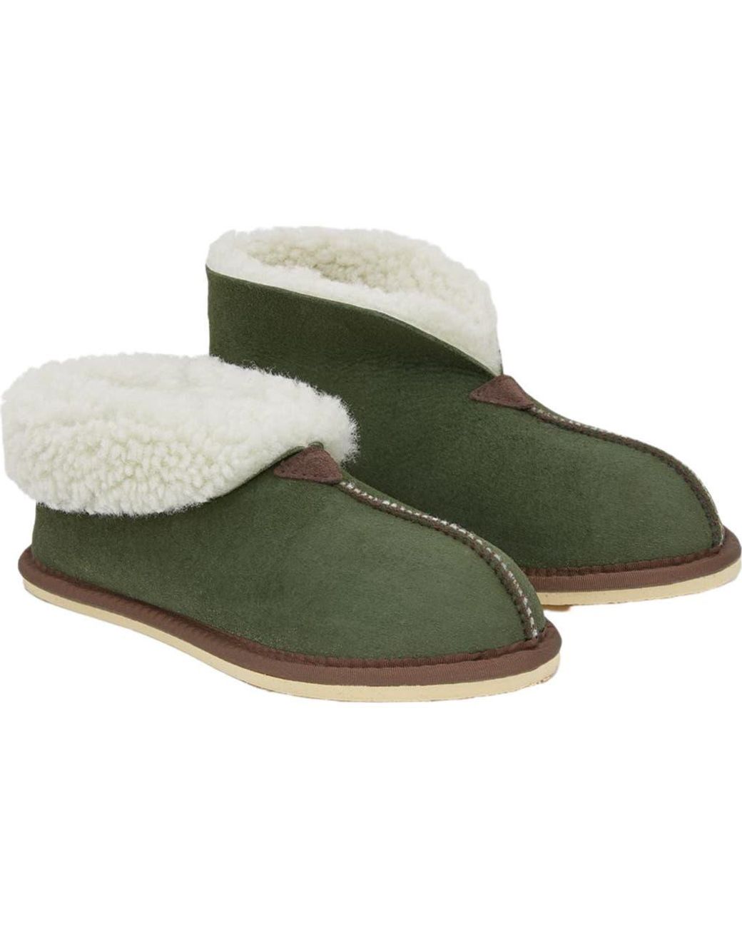 Celtic & Co. Green Ladies' Shearling Bootee Slippers