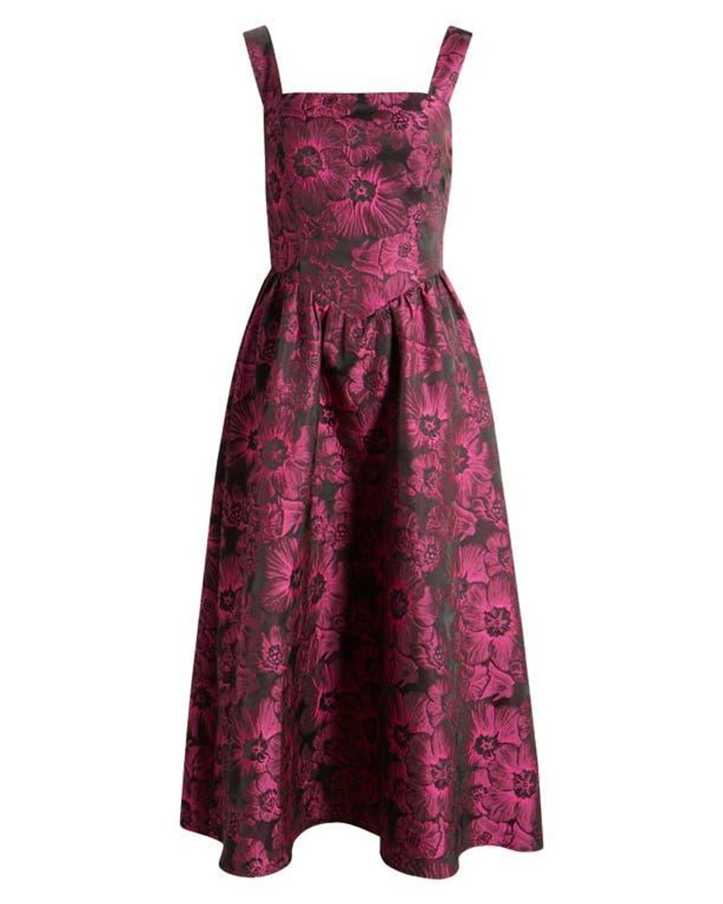 print lace sleeveless midi dress chelsea28 Chelsea28 Print Lace Sleeveless Midi Dress in Red