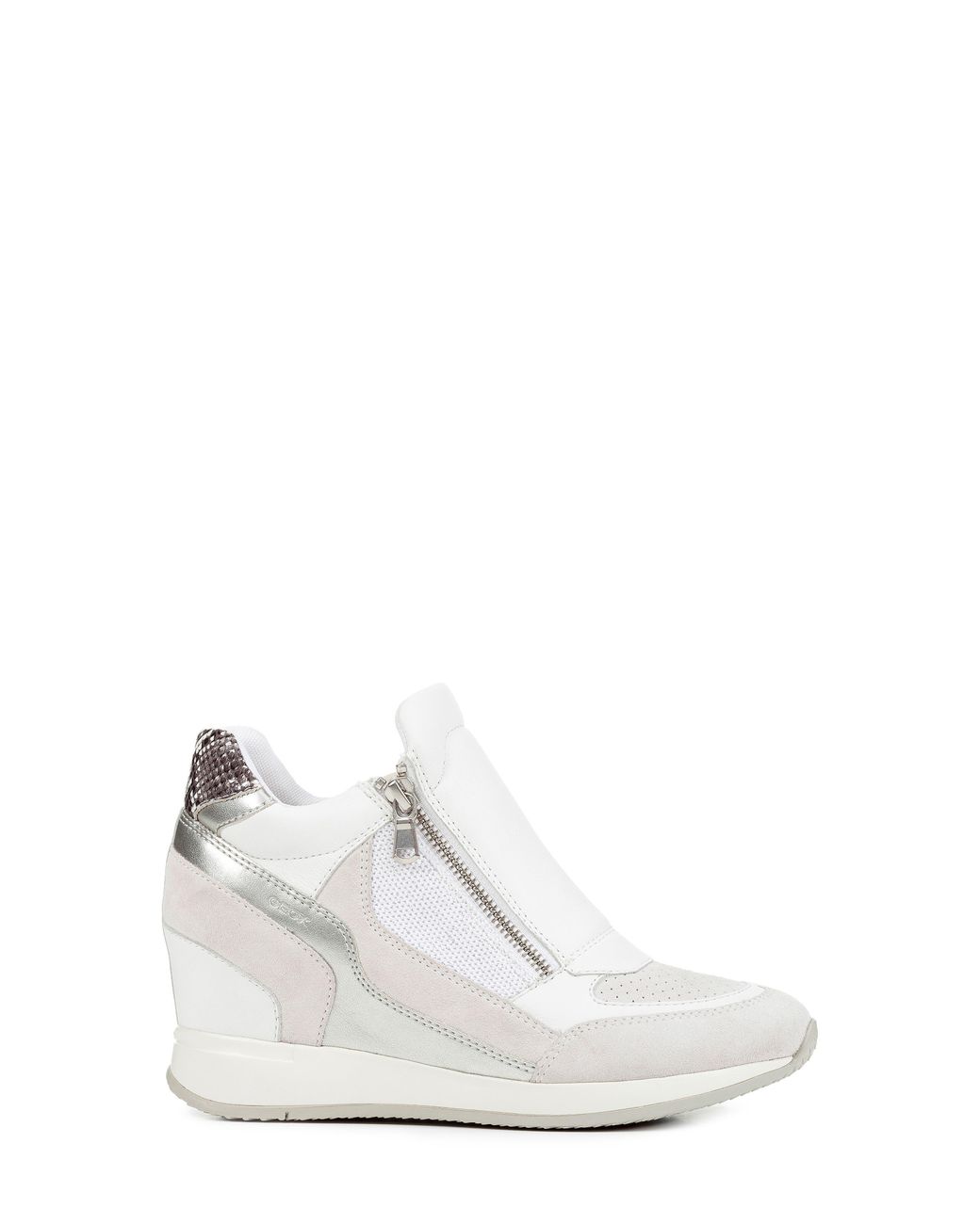 Geox Nydame Wedge Sneaker in White | Lyst