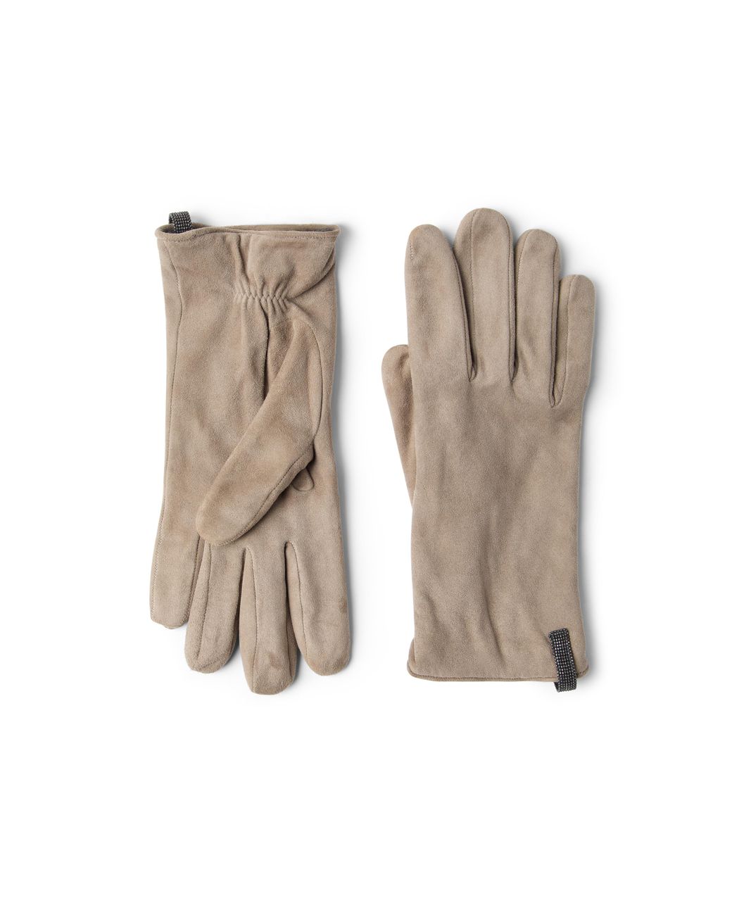 Brunello Cucinelli Natural Suede Gloves