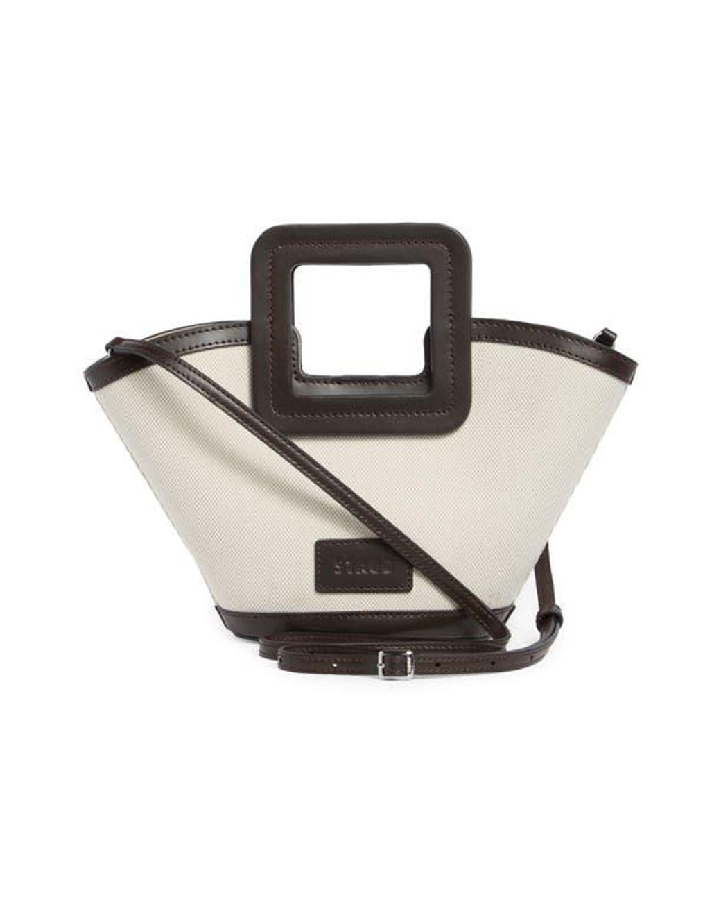 Staud Metallic Mini Shirley Canvas Bucket Bag