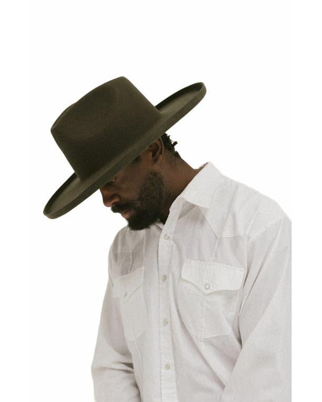 Two Roads Hat Co. Brown Five Points Wide Brim Fedora Hat for men
