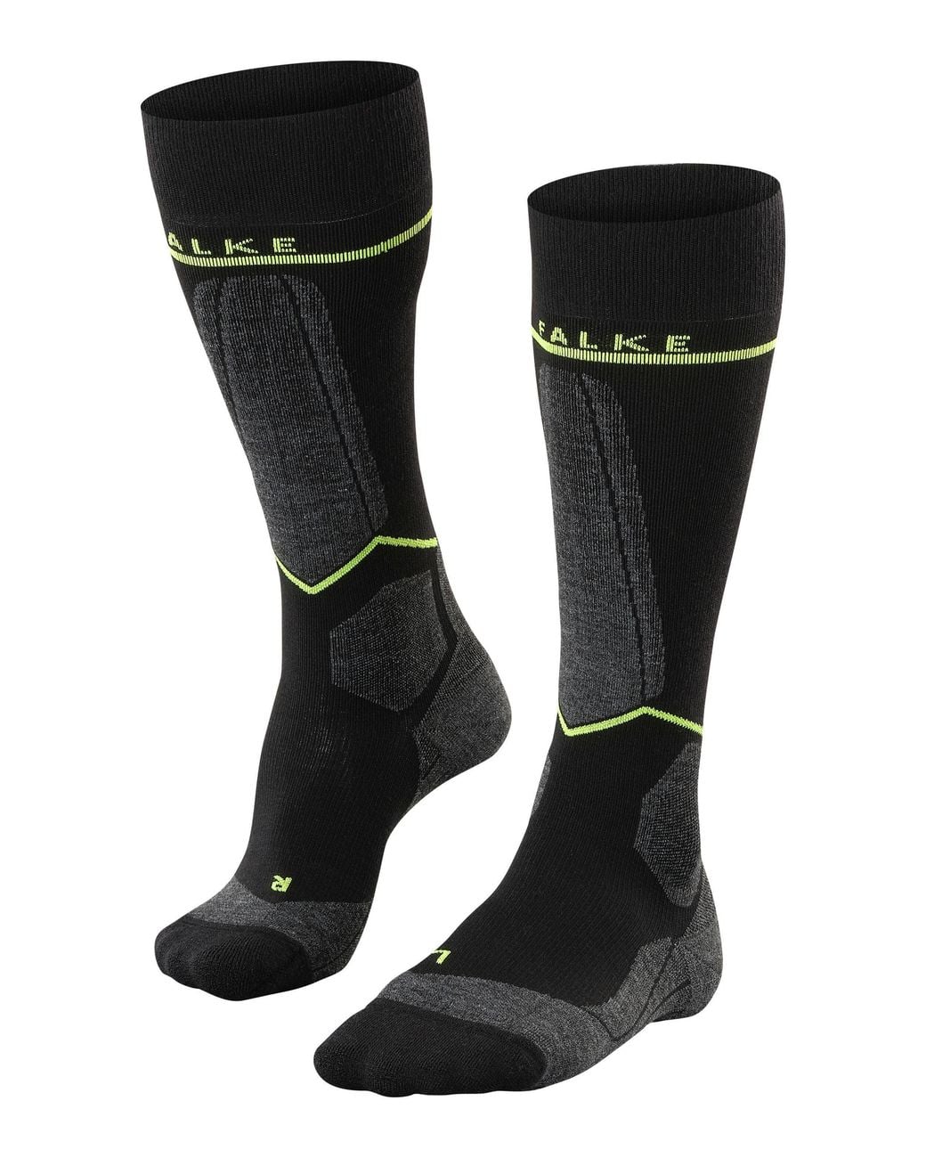 Falke Black Sk Compression Wool Ski Socks for men