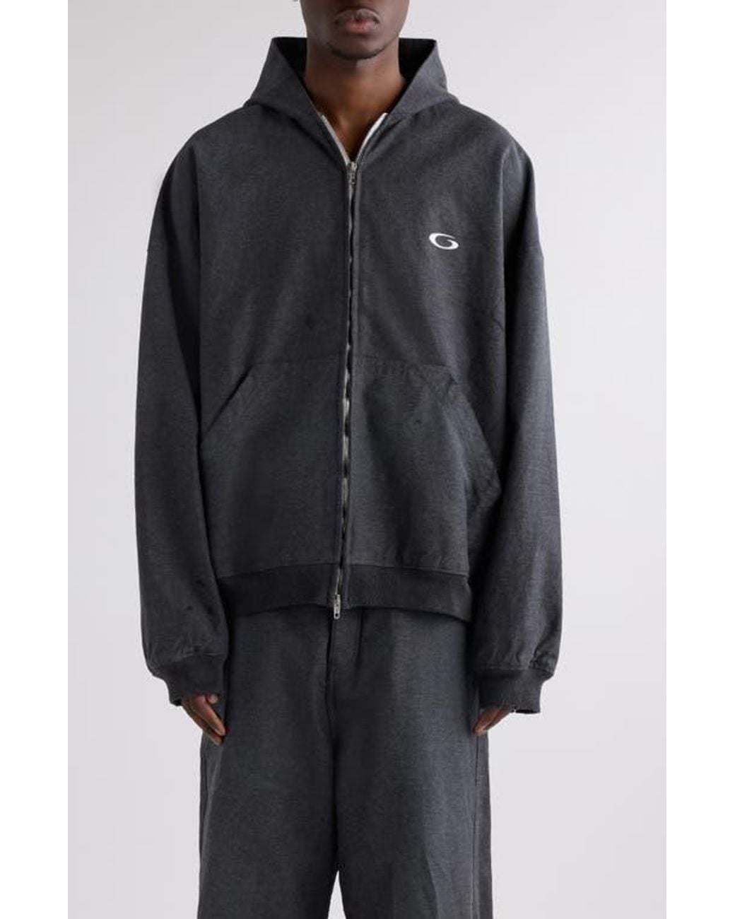 Balenciaga Black Trompe L'Oeil Hoodie for men