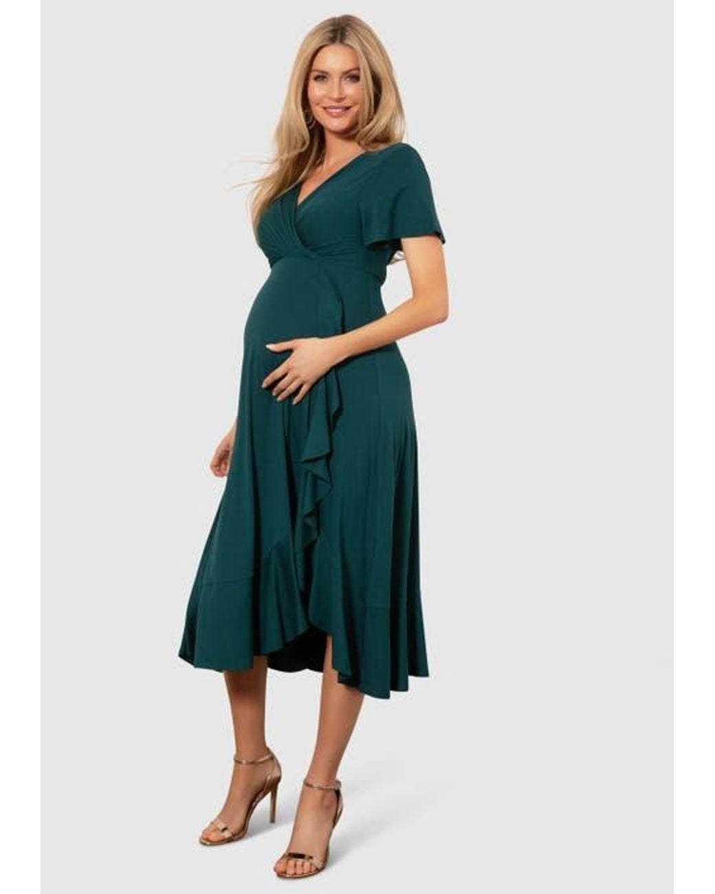 Tiffany Rose Maternity Waterfall Midi Maternity Dress in Blue | Lyst Tiffany Rose Maternity Waterfall Midi Maternity Dress in Blue | Lyst