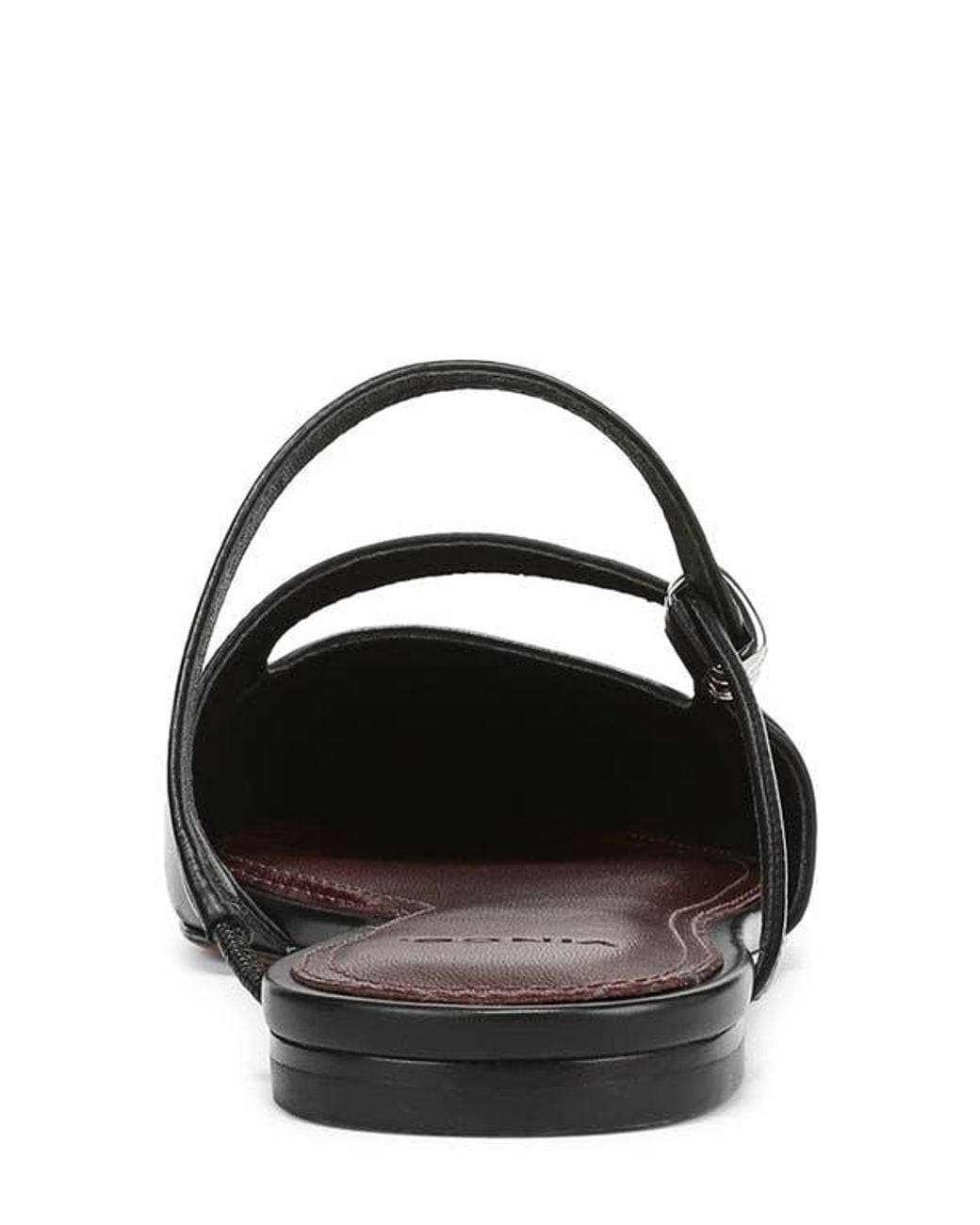 Vince Black Gilia Strappy Pointed Toe Flat Mule