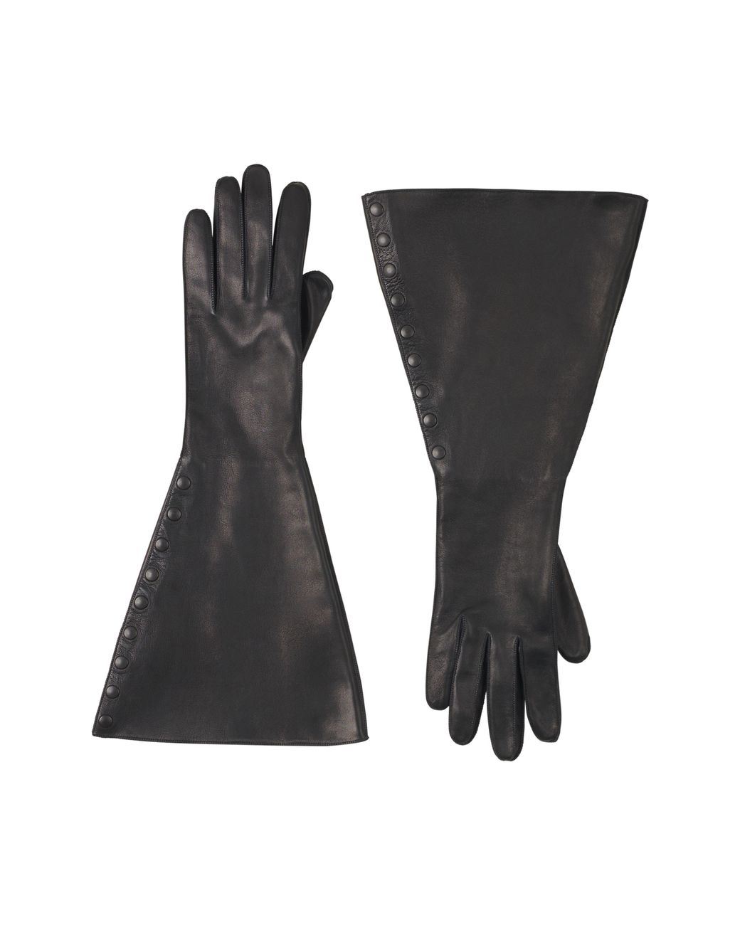 Lanvin Black Large Leather Gloves