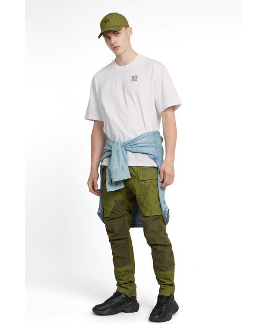 Zip Pocket 3D Skinny Cargo Pants | Black | ® DE