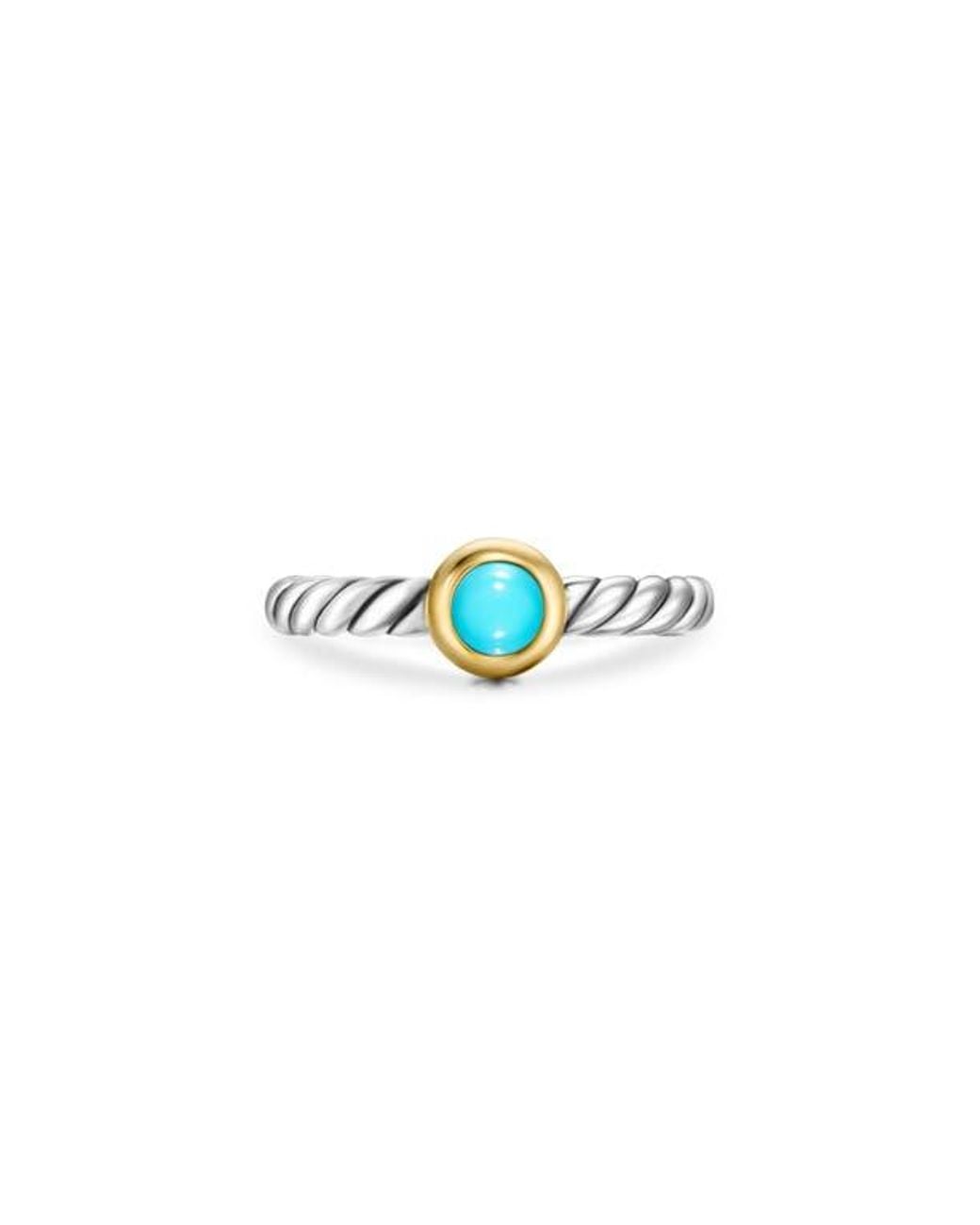 David Yurman Blue Petite Cable Ring