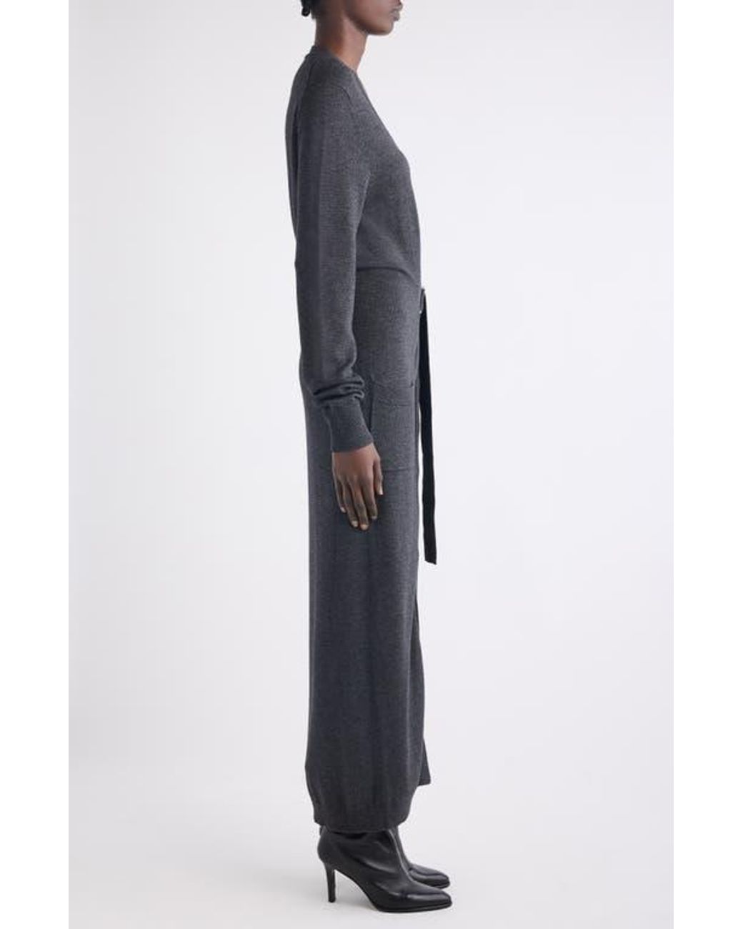 Isabel Marant Constance Long Sleeve Belted Sweater Dress in Blue | Lyst