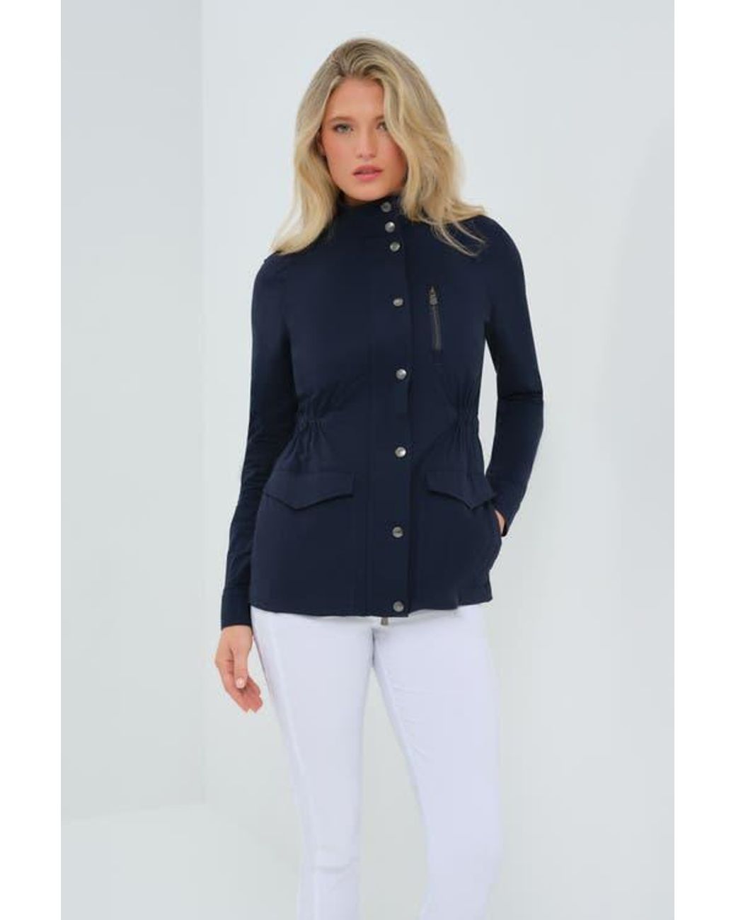 Anatomie Blue Lenny Ultralight Snap Front Jacket