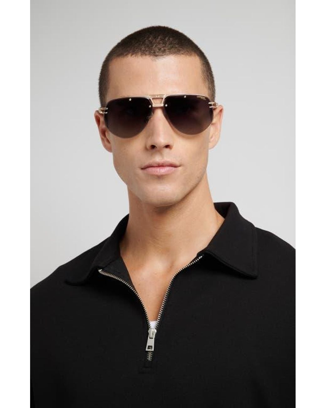 Carrera Black 63Mm Gradient Oversize Rectangular Sunglasses for men