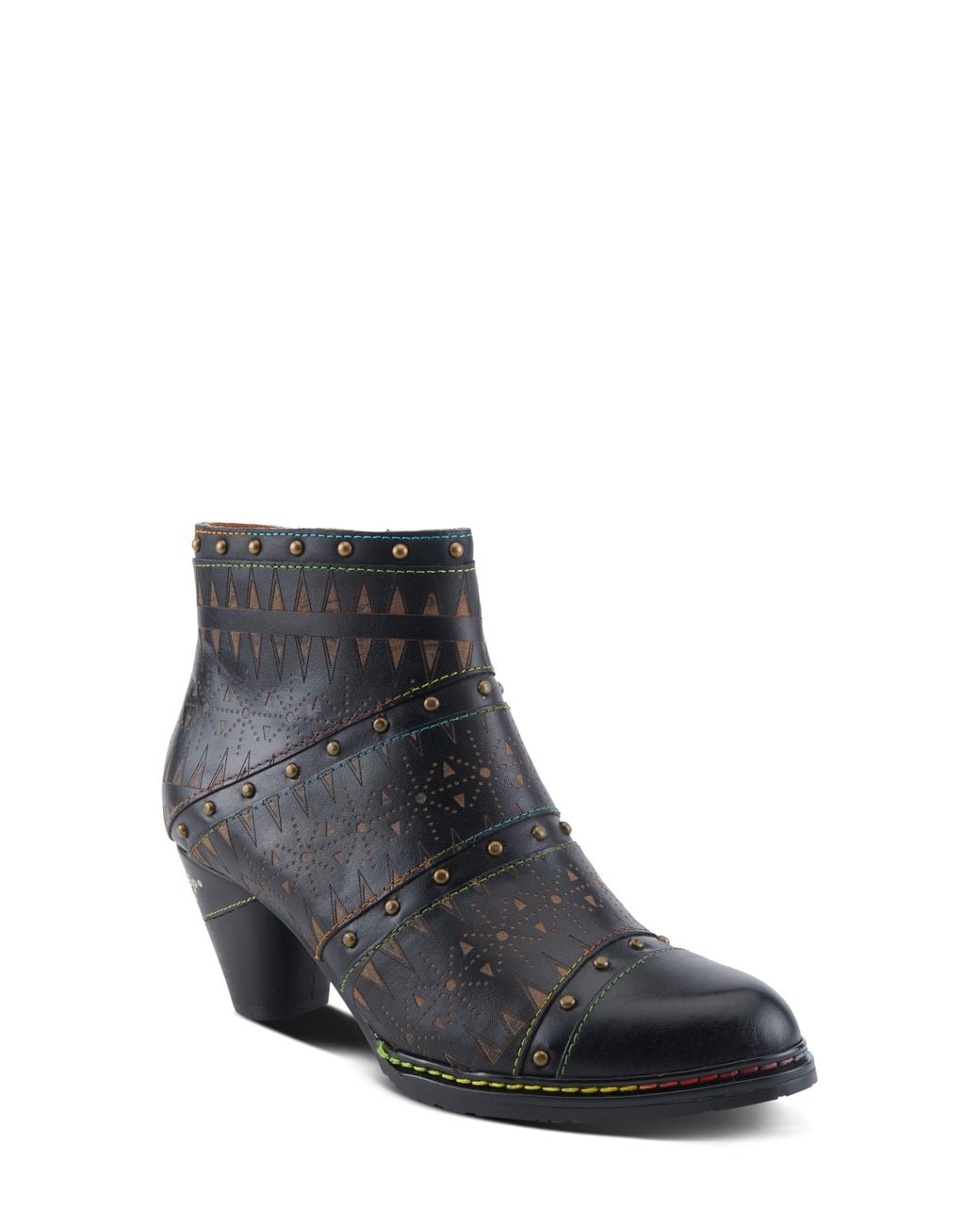 Spring Step Black Niobe Cap Toe Bootie
