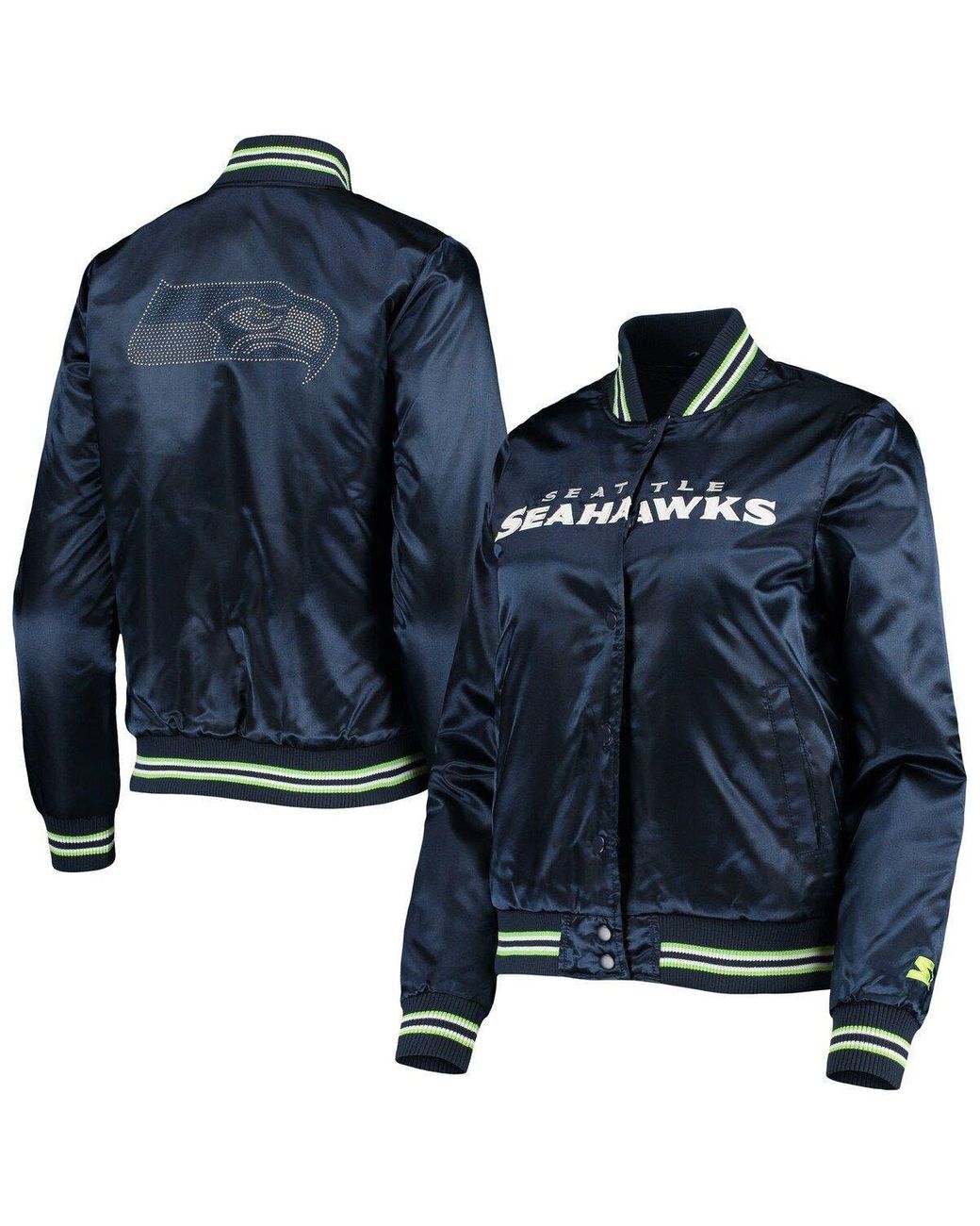 Seattle Seahawks Blue and Green Starter Jacket