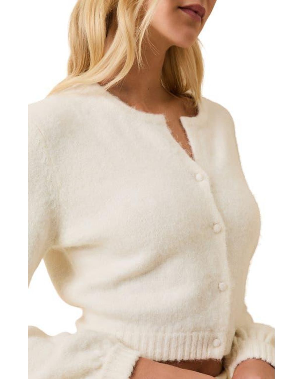 Solid & Striped Natural Lynette Crop Cardigan