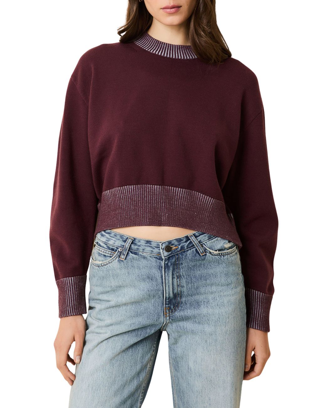 Solid & Striped Red Cora Stripe Stripe Crewneck Sweater