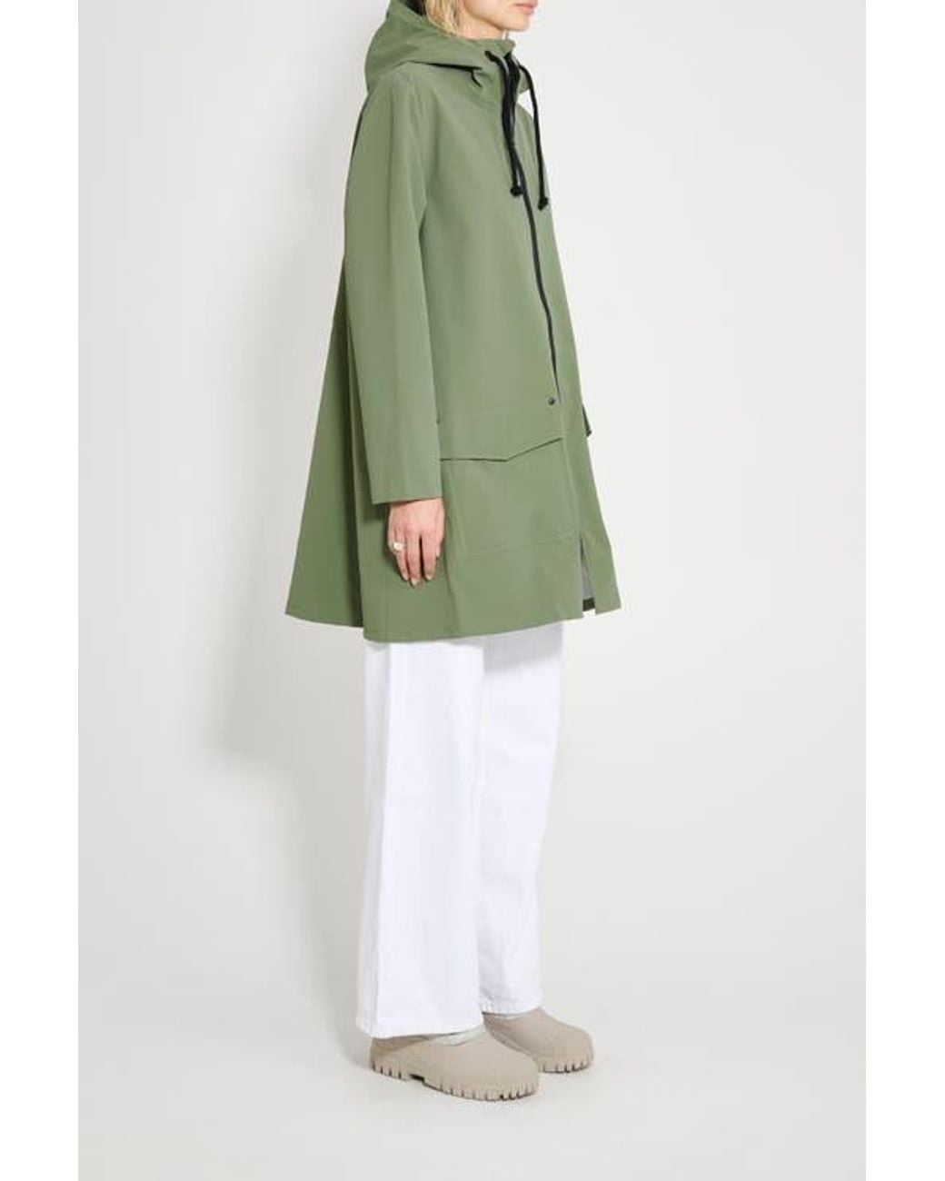 Stutterheim Green Mosebacke Patch Raincoat