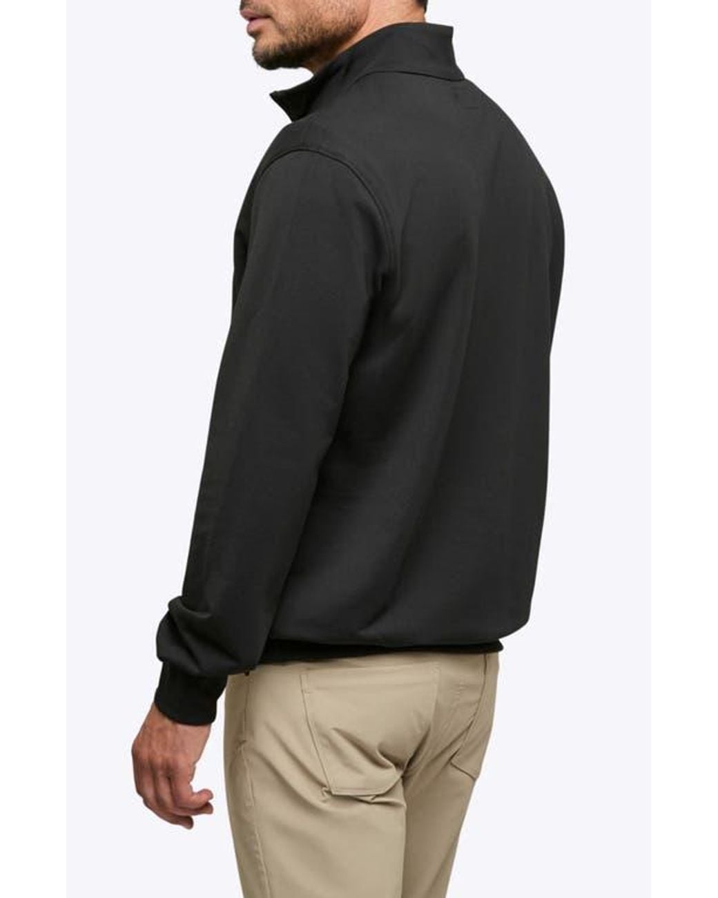 Cuts Black Hyperloop Quarter Zip for men