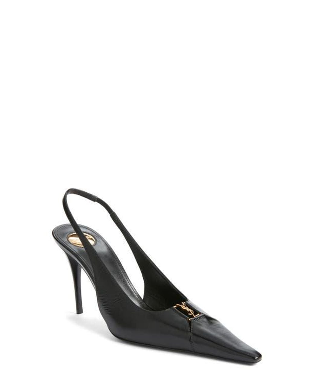 Saint Laurent Black Babylone Slingback Pump