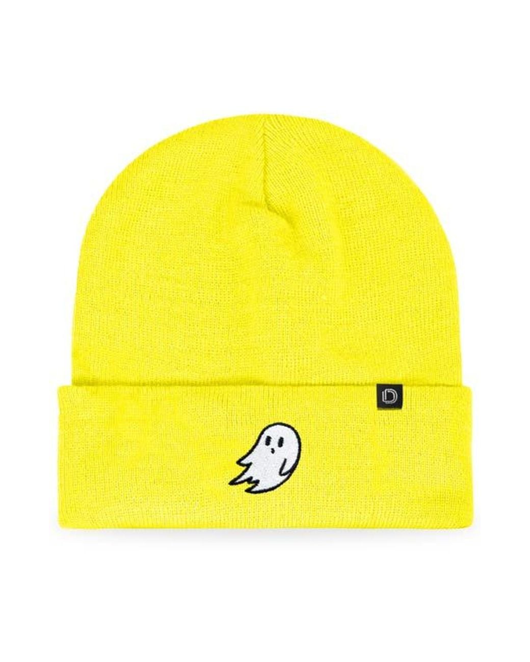 Alix Yellow Ghost Beanie for men