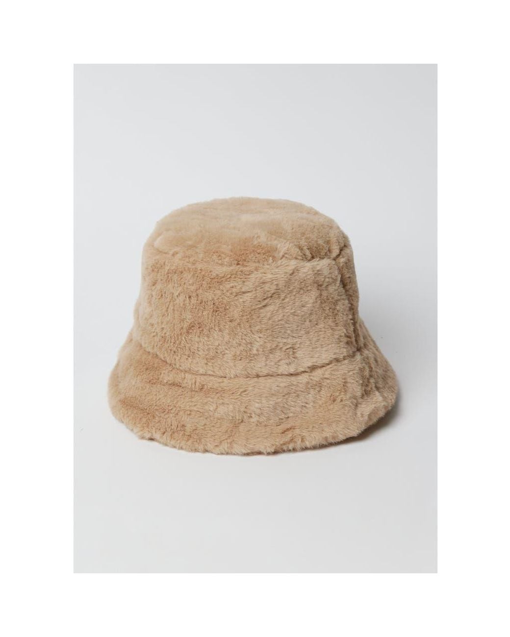 Hat Attack Natural Faux Fur Bucket Hat