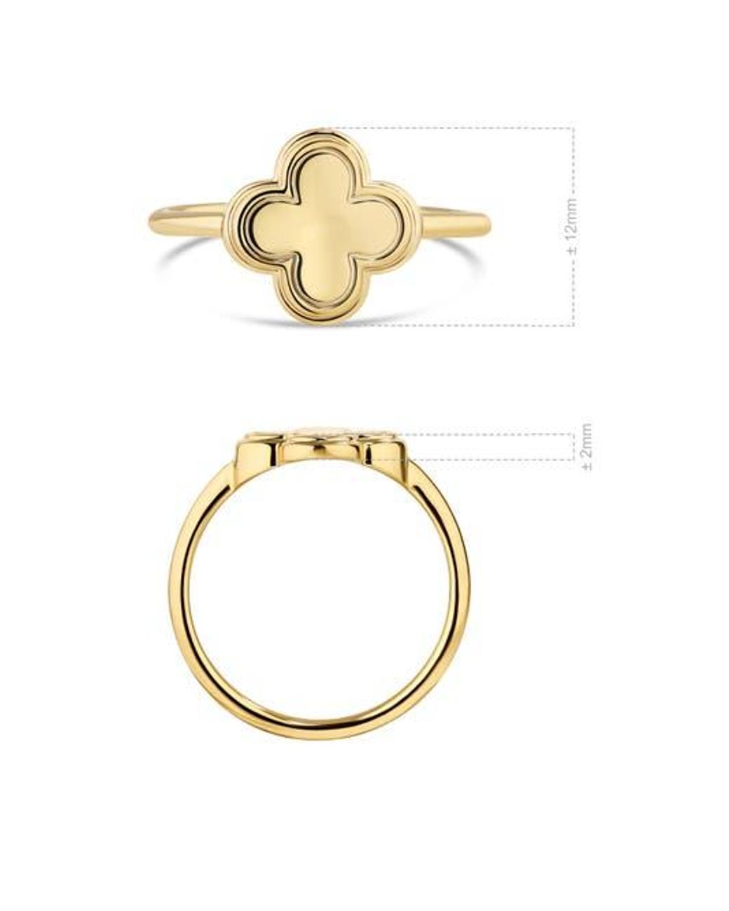 DEVATA Metallic Clover Ring