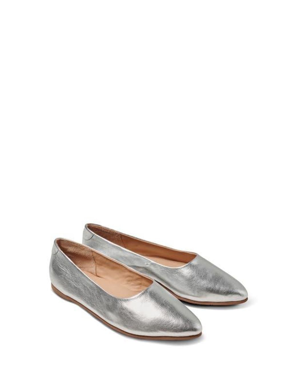 Beek Gray Swoop Pointed Toe Flat