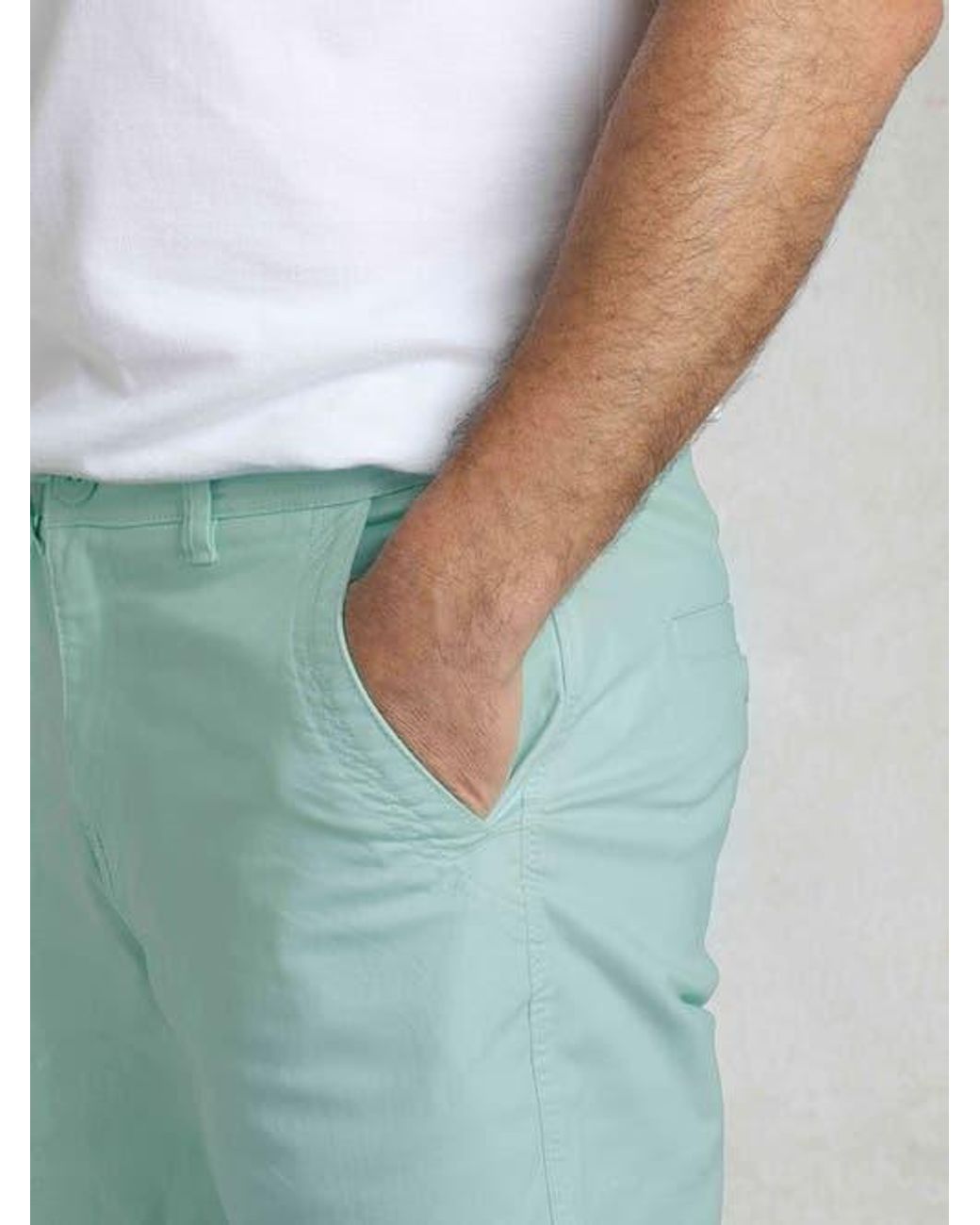 Weird Fish Blue Rayburn Flat Front Shorts for men