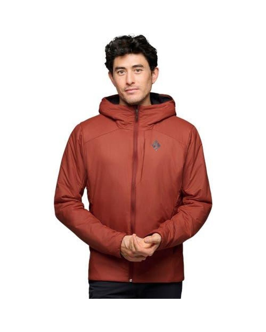 Black Diamond Red First Light Stretch Hooded Jacket for men