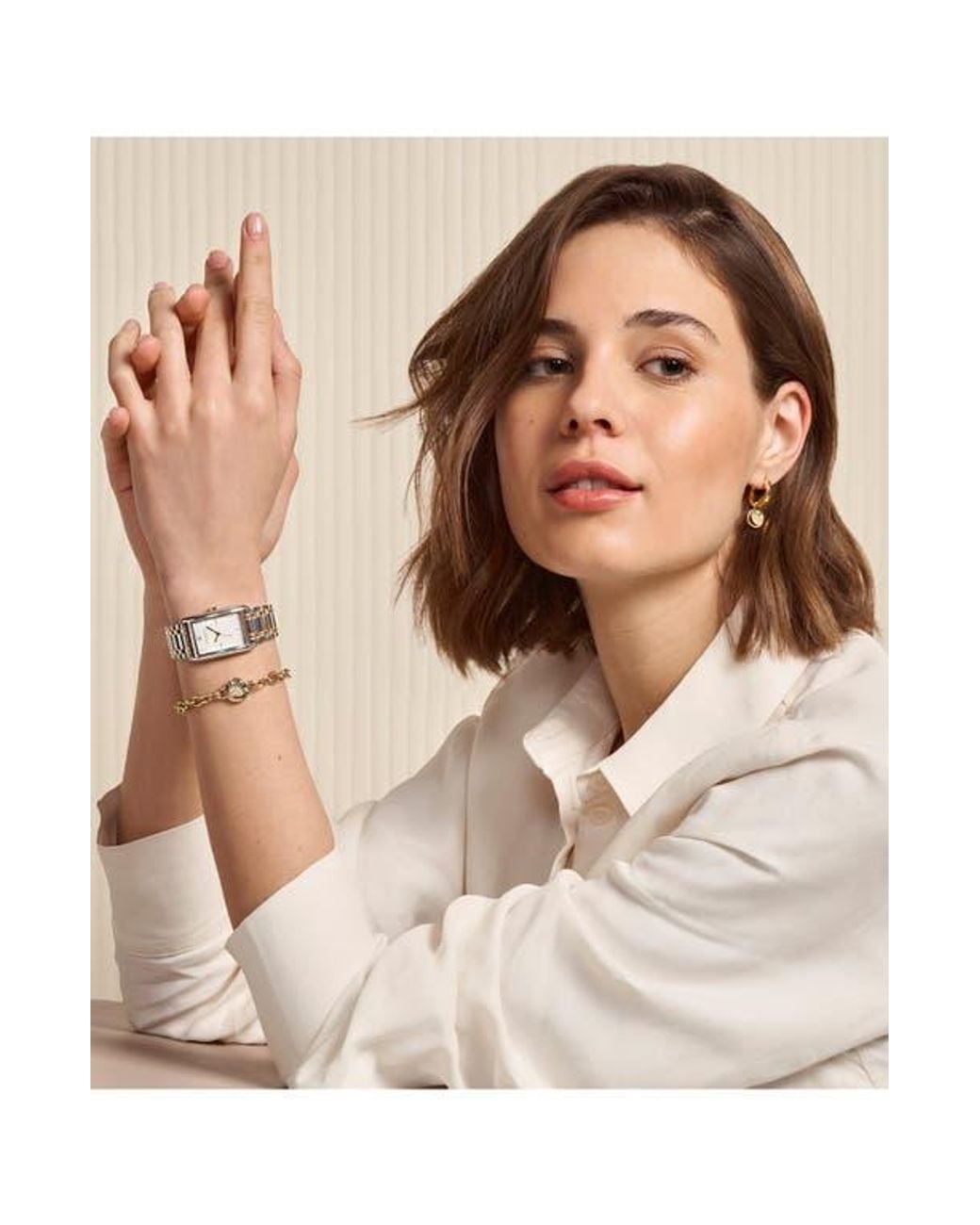 Olivia Burton Multicolor Grove Rectangular Bracelet Watch, 23Mm