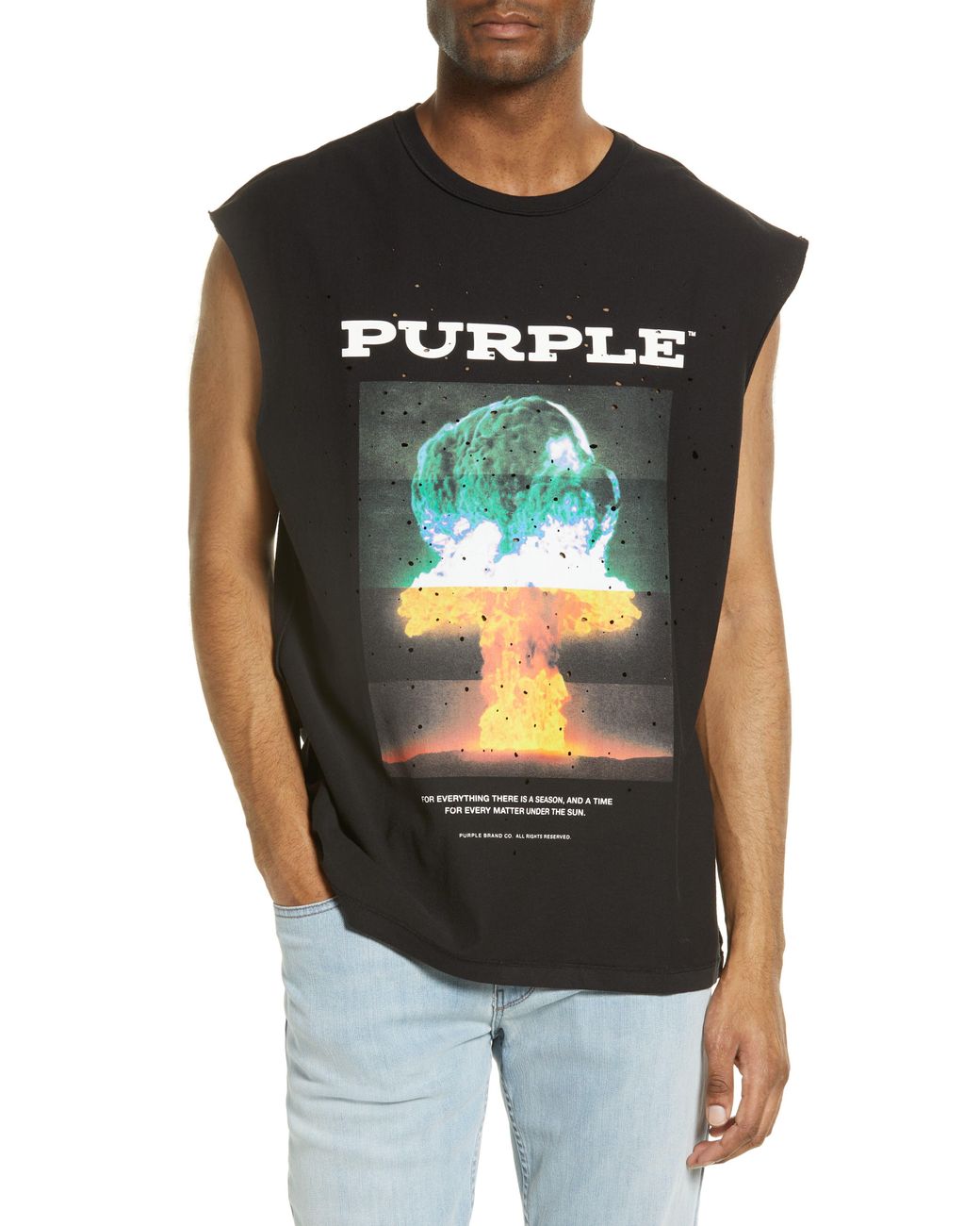 PURPLE BRAND Oversize Logo Graphic T-Shirt