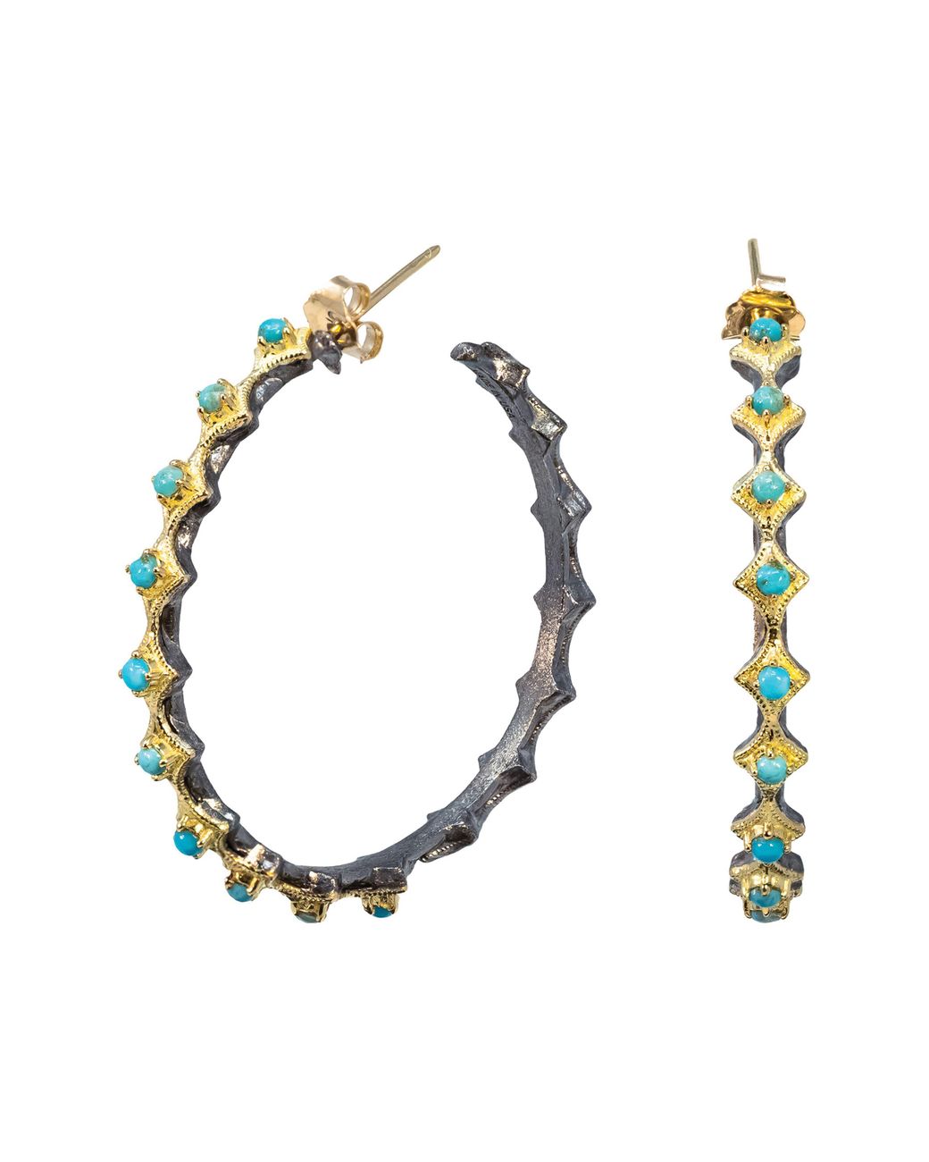 Armenta Metallic Hoop Earrings
