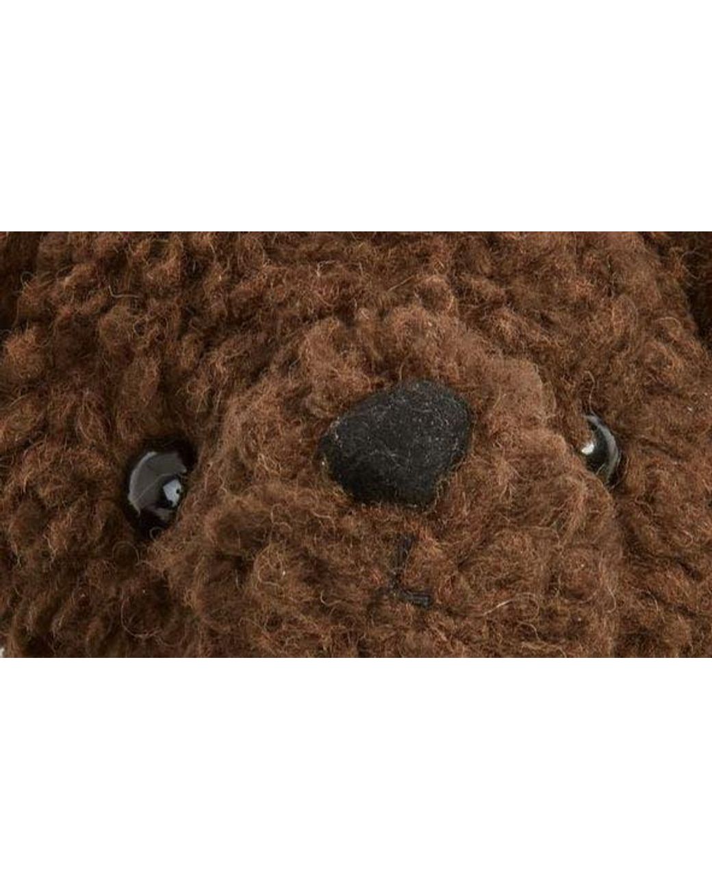 VAQUERA Teddy Bear Virgin Wool Blend Key Chain in Brown