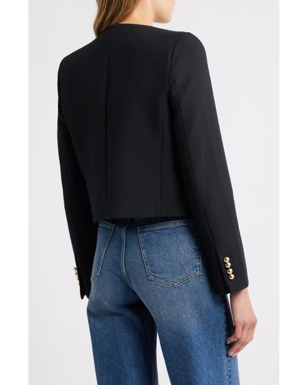 Mango Black Grace Crop Jacket