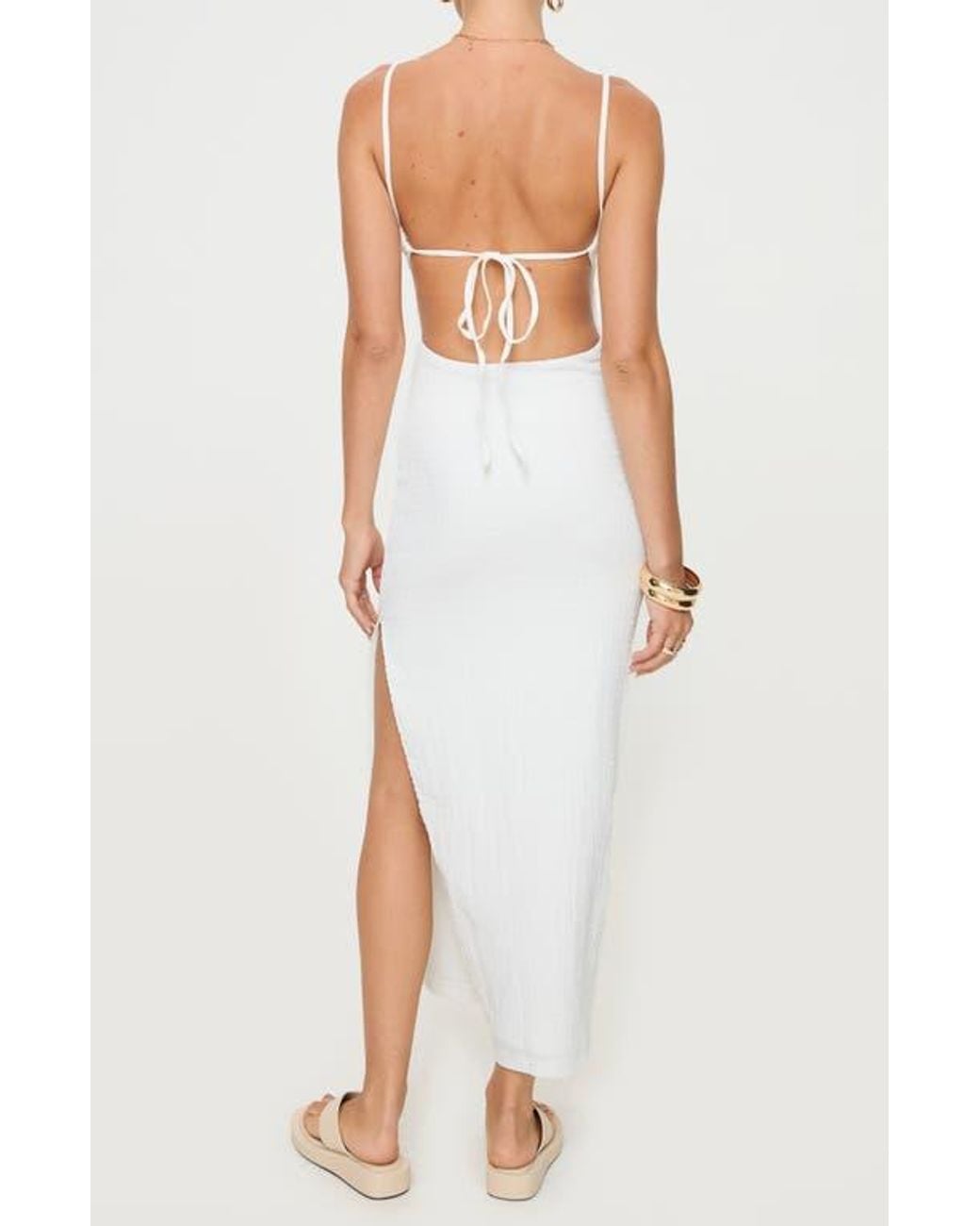strapless open back dress Lars Maxi Dress White main image 0