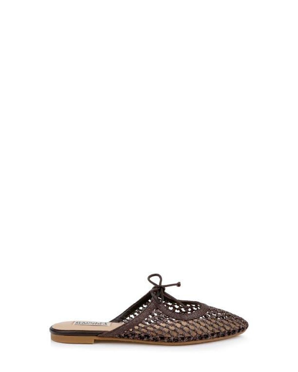 Badgley Mischka Brown Xailee Woven Mule