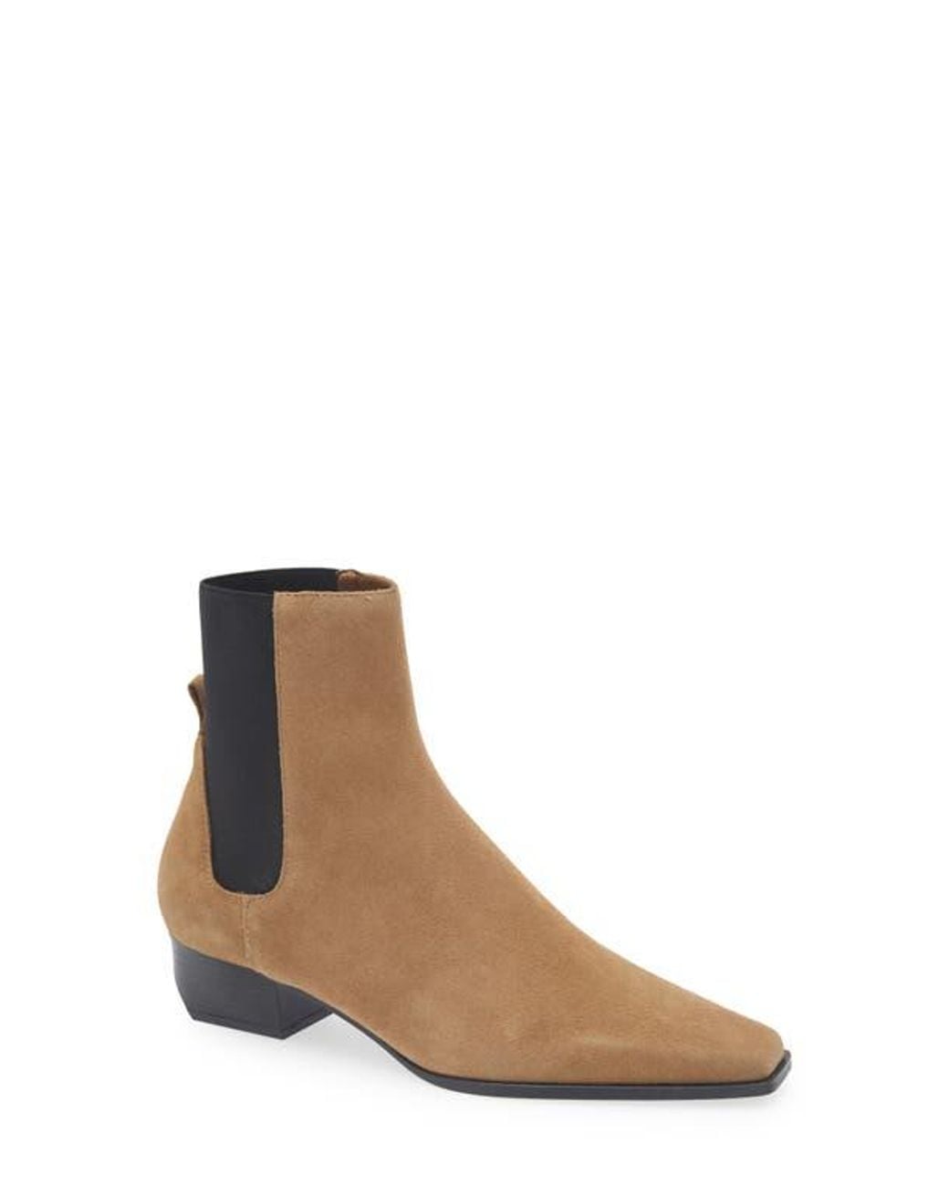 Mango Brown Square Toe Bootie
